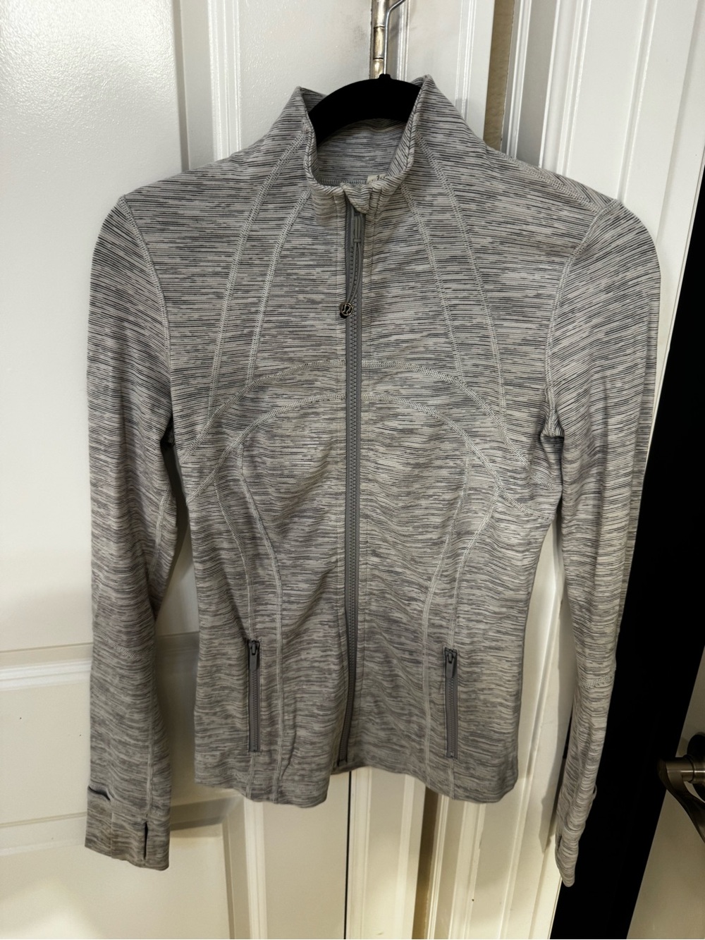 lululemon athletica Heathered Gray Full-Zip Utility Jacket